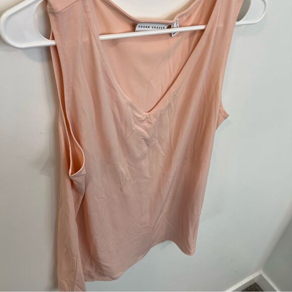 New Susan Graver Sheer Chiffon Scarf Top with Knit Tank | Size M - Picture 9 of 15